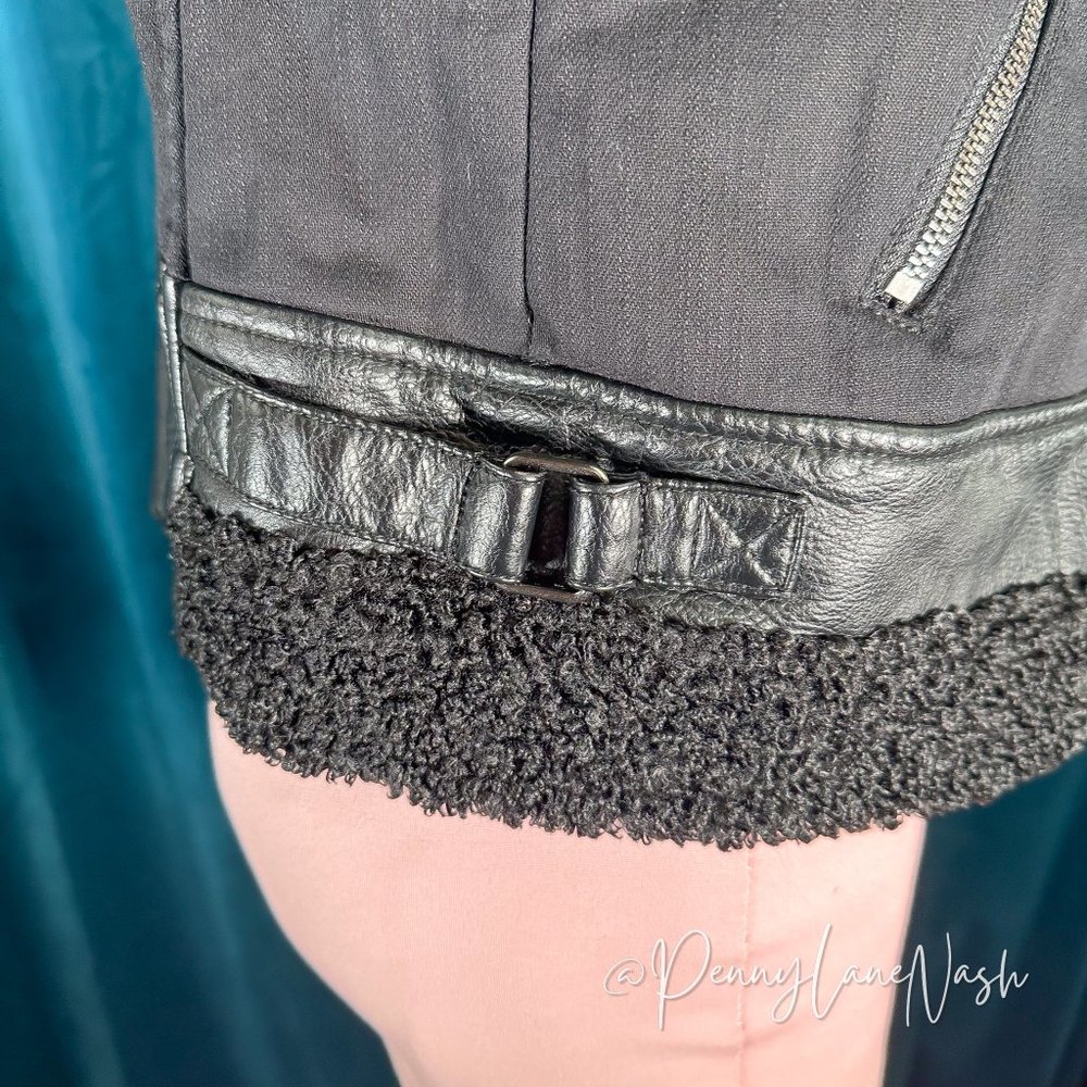 Rock & Republic Mixed Media Moto Jacket Black - Picture 13 of 14